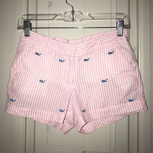 Pink Seersucker Vineyard Vines shorts